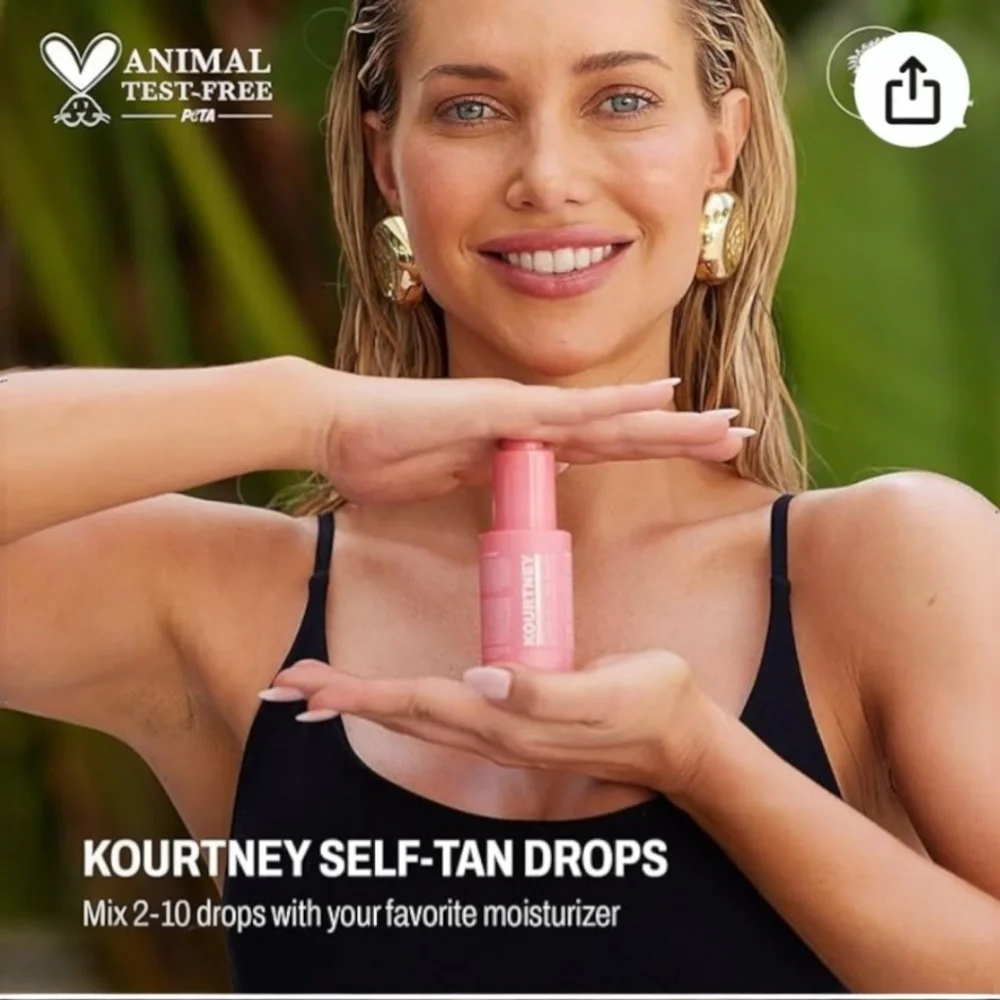 KOURTNEY by Kourtney Kellar Self Tan Mousse & Drops Bundle NWT Hydrating Glow